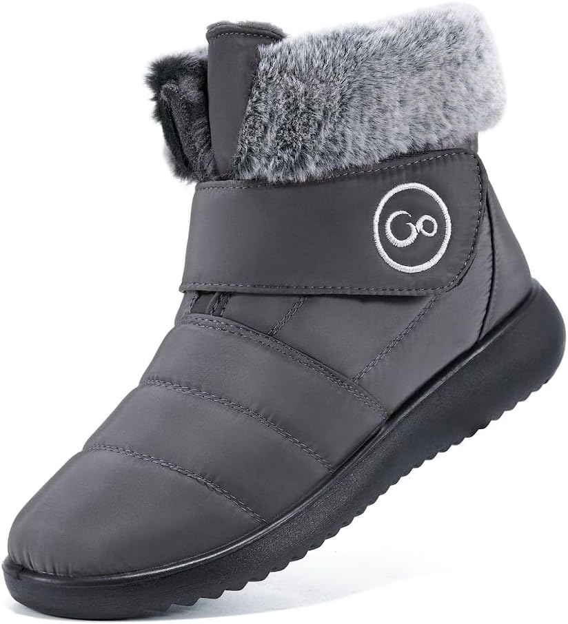 Women Snow Boots Winter Shoes with Fur Lined Warm Slip On