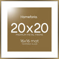 20x20 Picture Bronze Frame with Mat - Gallery-Grade Tempered Glass