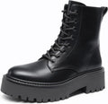 DREAM PAIRS Women's Platform Combat Ankle Boots - Instant Height These