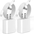 iPhone 16 15 Fast Charger 20W PD with 10 ft Cable - 2 Pack