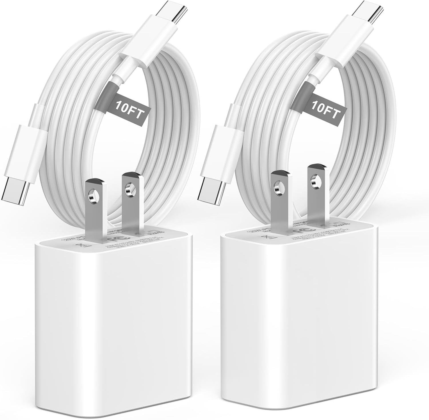 Fast Charge iPhone 16 - 10FT 2 Pack USB C Chargers by Matsusho