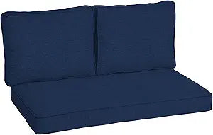 Arden Selections Outdoor Loveseat Cushion Set in Sapphire Blue