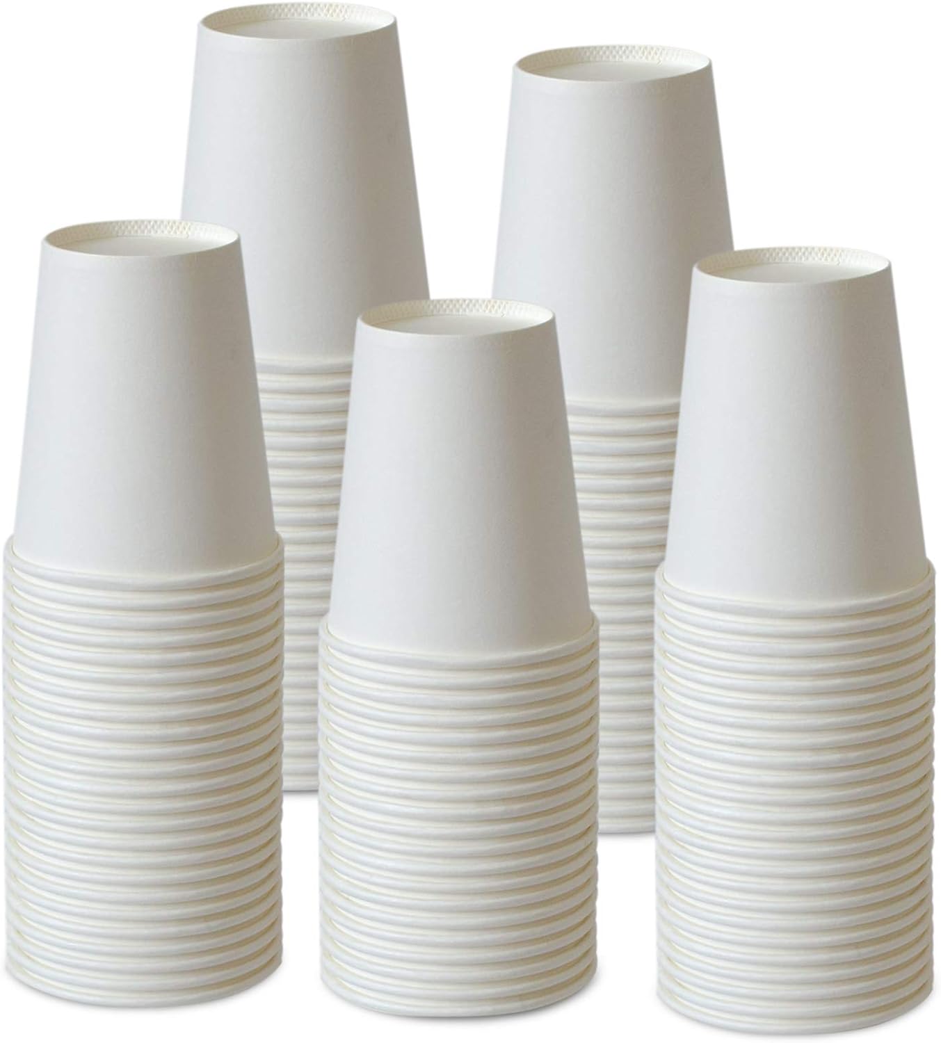 150 Pack 8 Oz Kuerqi Paper Cups: Hot & Cold Beverages