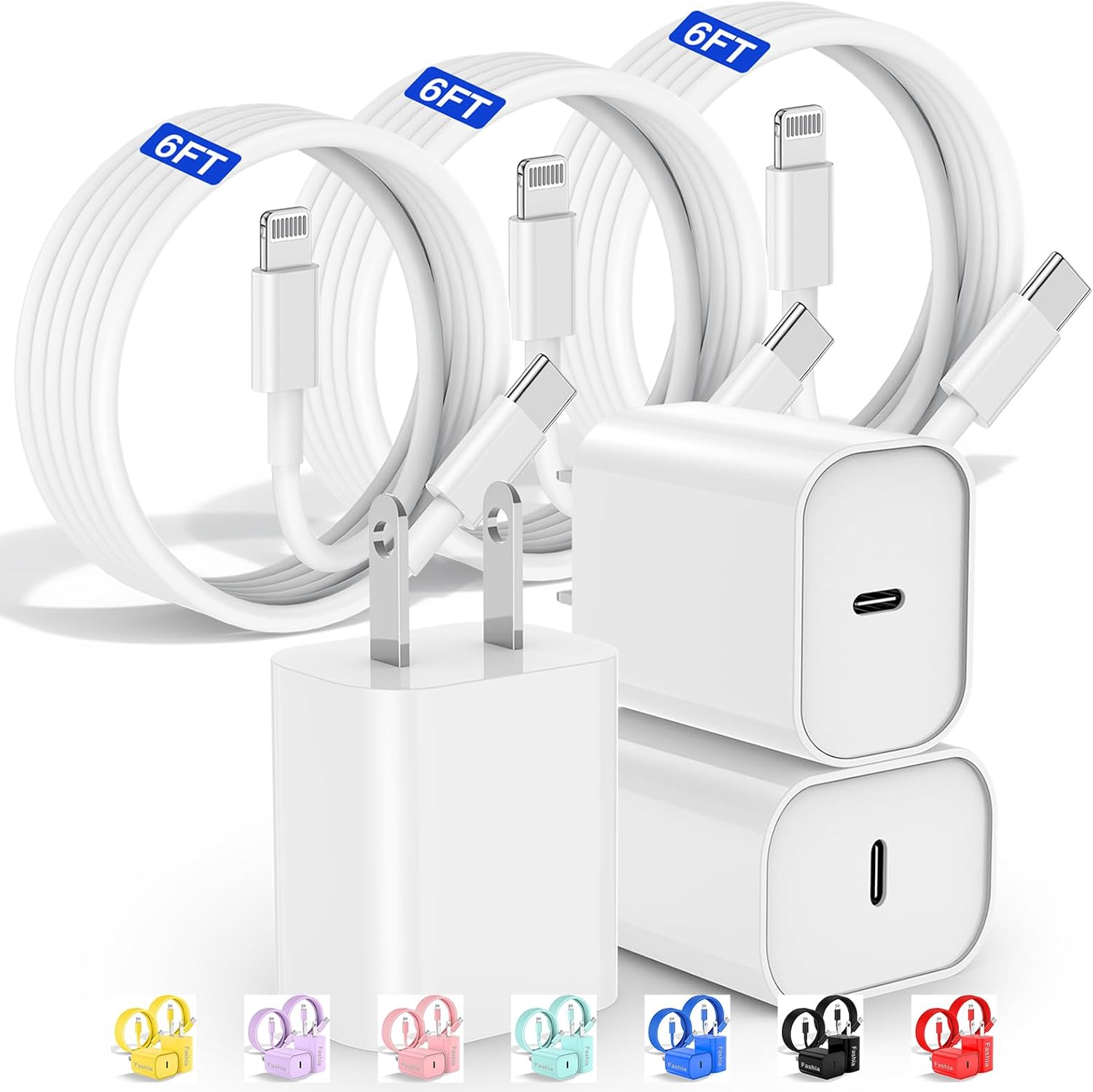 Fast Charge iPhone 6ft Lightning Cable Set