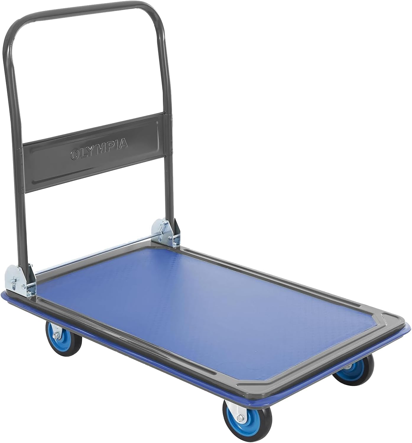 Olympia Tools Foldable Push Cart Dolly - Heavy Duty 600 Lb Capacity