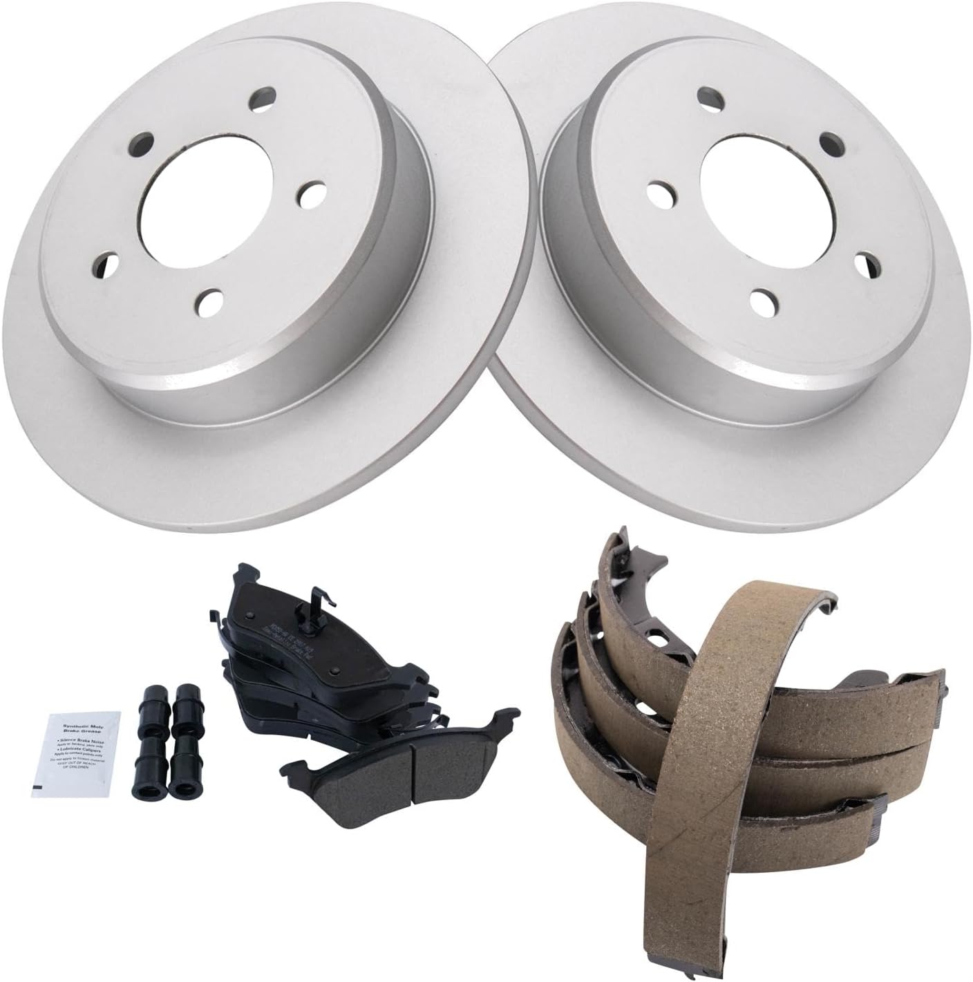 TRQ Rear Brake Pad & Rotor Kit for Chrysler Town & Country