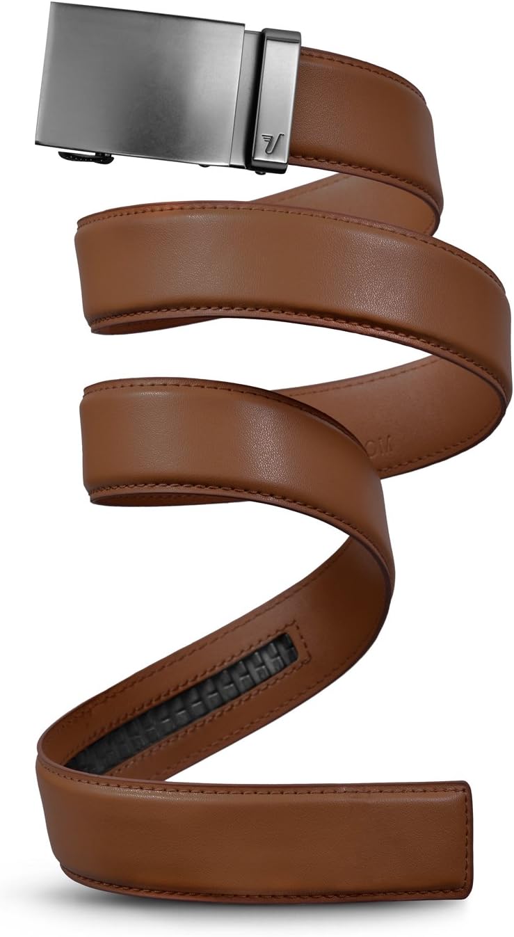 Mission Belt Men's Leather Ratchet Belt for Perfect Fit Every Time