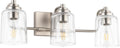 SOLFART Brushed Nickel Bathroom Lights Over Mirror 3-Light Vanity