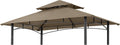 Grill Gazebo Canopy Replacement 5x8 - Double Tiered BBQ Top Cover