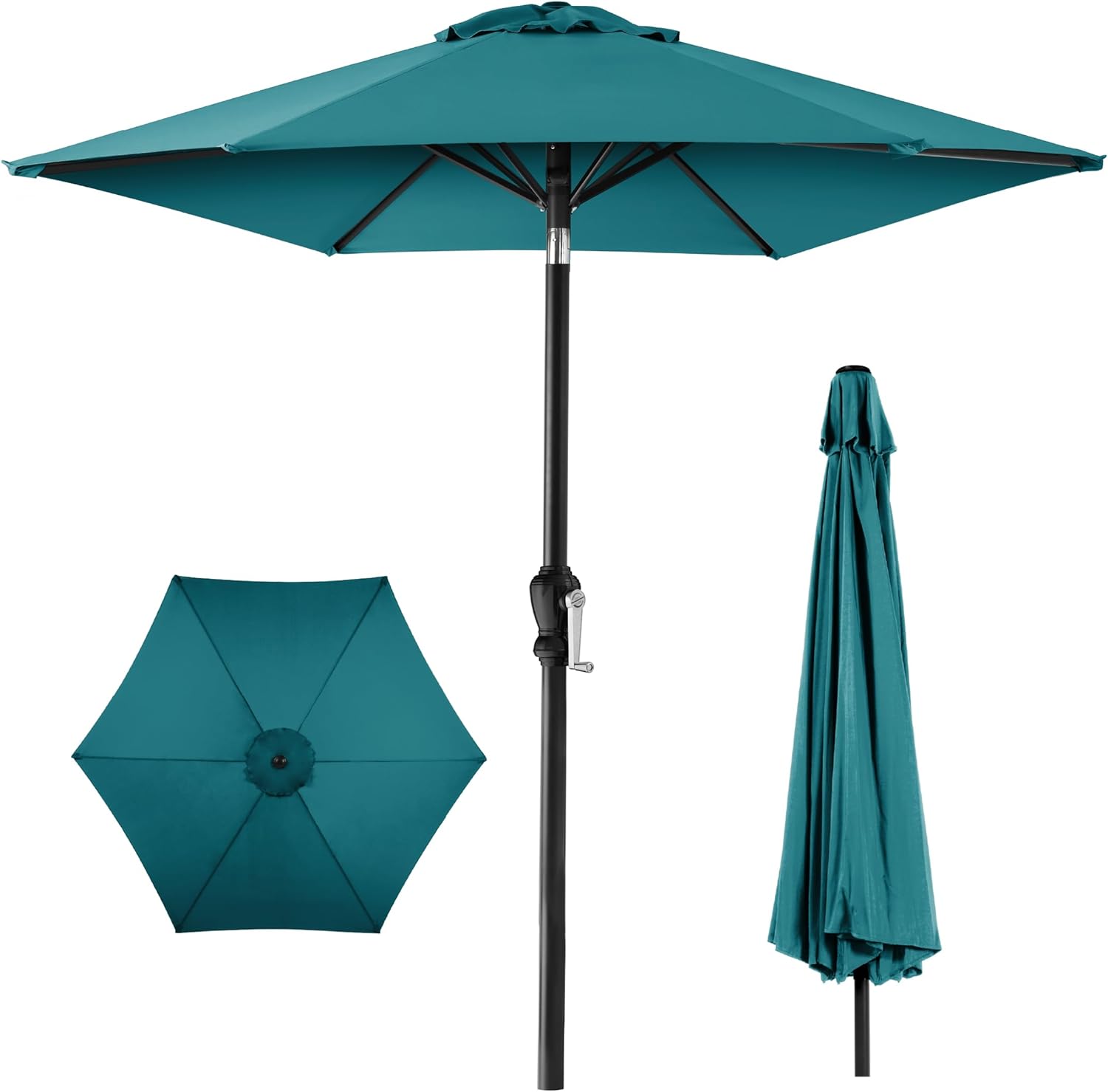 10ft Outdoor Steel Polyester Market Patio Umbrella for Sun