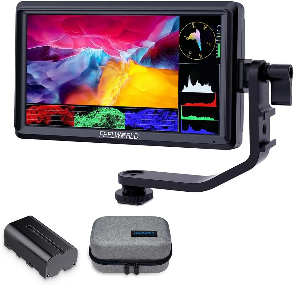 FEELWORLD S55 V3 6 inch Camera Monitor with Battery and Case