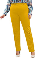 Plus Size Women's Straight-Leg Dress Pants - Stretchy Work Slacks