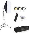 Upgrade LED Bulb Softbox Lighting Kit - Adjustable 3000-6700K Studio