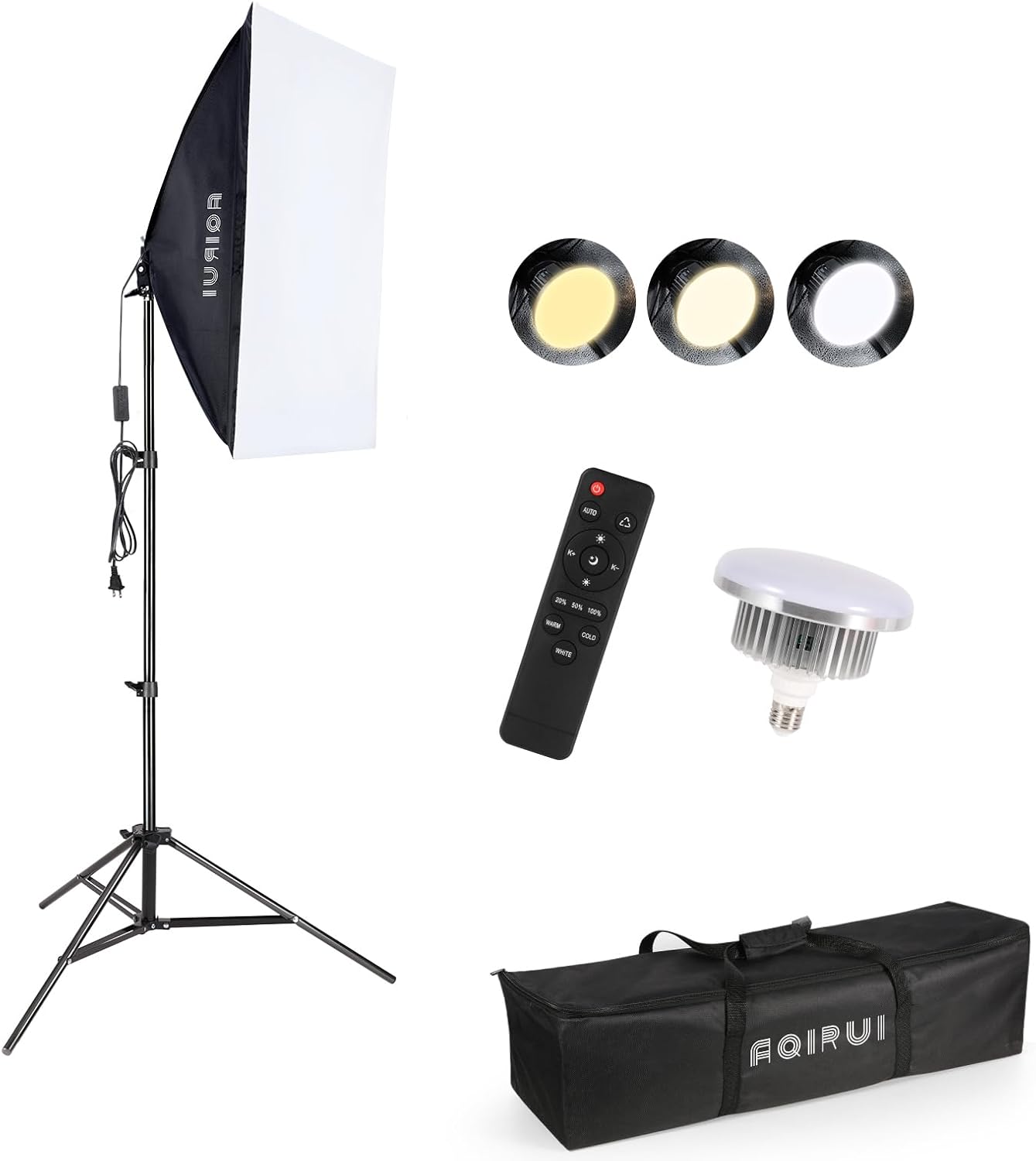 Upgrade LED Bulb Softbox Lighting Kit for Professional Photography