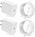 25W iPhone Charger 2 Pack with 10ft C to Lightning Cables - Fast PD