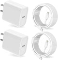 25W iPhone Charger 2 Pack with 10ft C to Lightning Cables - Fast PD