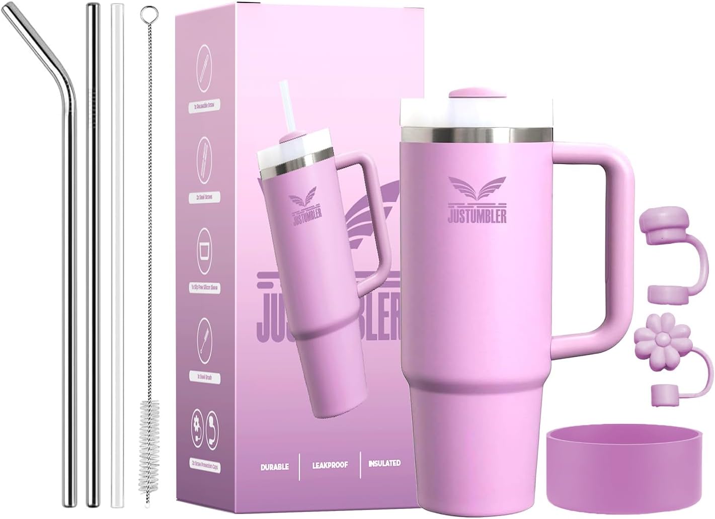 40 Oz Tumbler with Handle - Insulated, Leak Proof & Stylish
