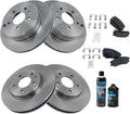 TRQ Front & Rear Brake Pad & Rotor Kit Semi-Metallic - Complete Fit