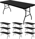 10 Pack Stretch Fabric Table Top Cap Cover for 8ft Tables - Sleek