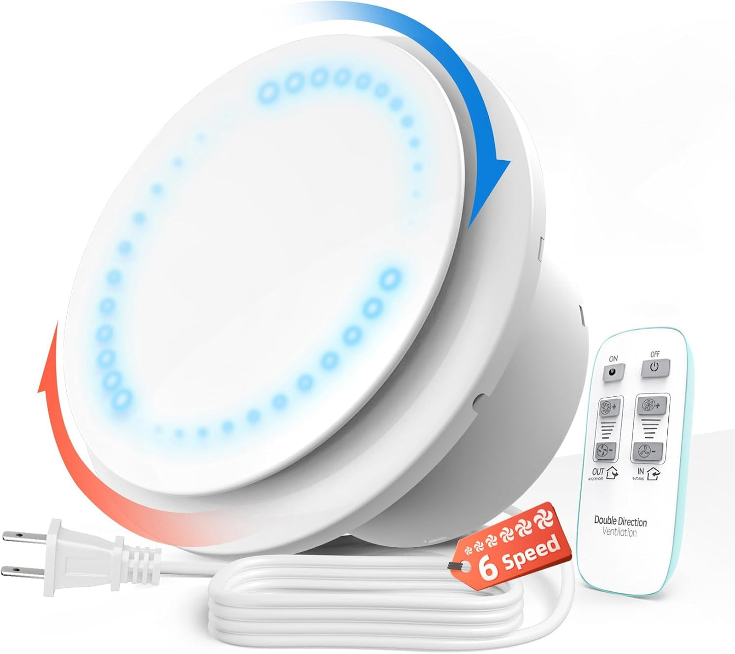 4 inch Bathroom Exhaust Fan with Remote Control for Low Noise