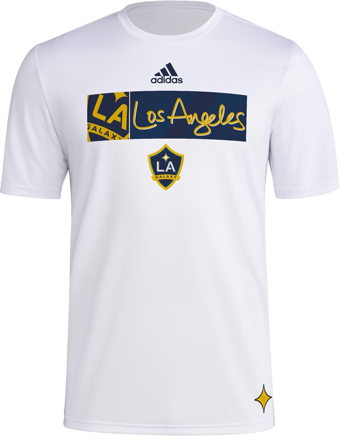 adidas Men's La Galaxy MLS Short Sleeve T-Shirt for Fans