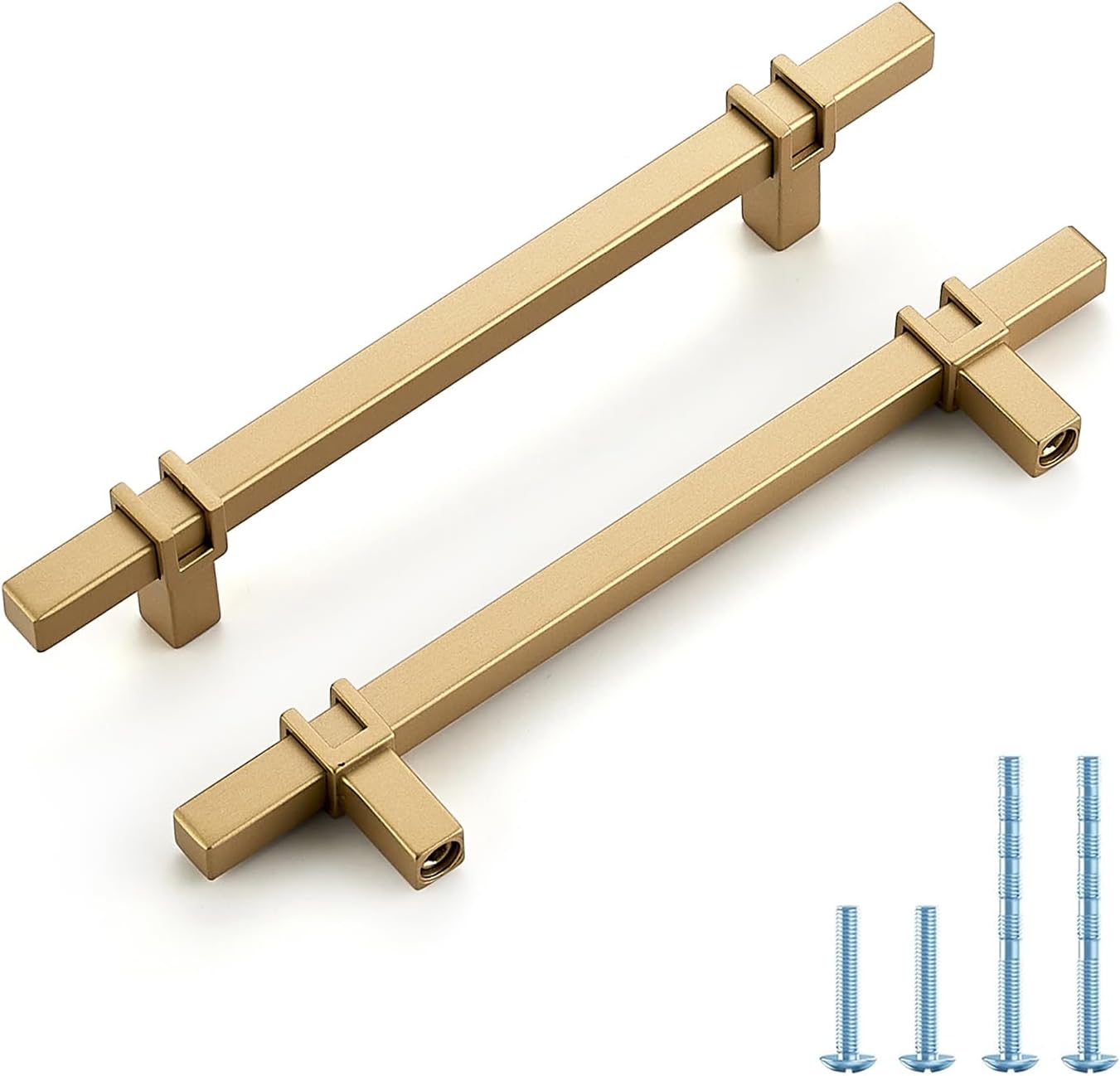 5 Inch Cabinet Handles for Modern Kitchens - 10 Pack Gold Pulls