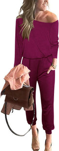 Jumpsuits for Women Off Shoulder Long Sleeve Romper - Versatile Fall