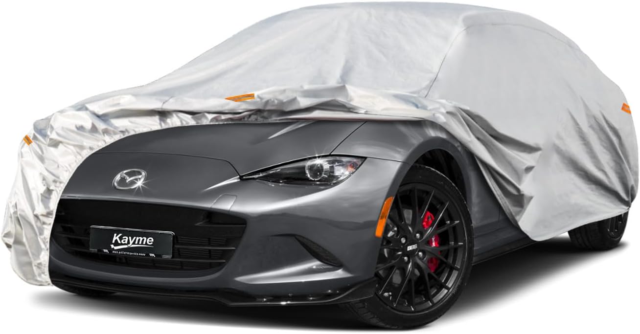 Kayme 6 Layers Car Cover for Mazda Miata MX-5 Waterproof Protection