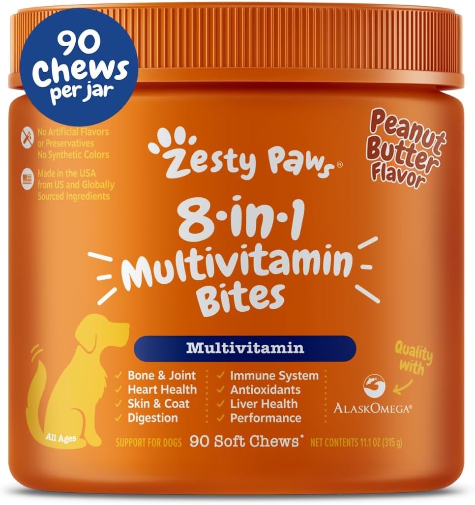 Zesty Paws Multivitamin Treats for Dogs with Joint Support