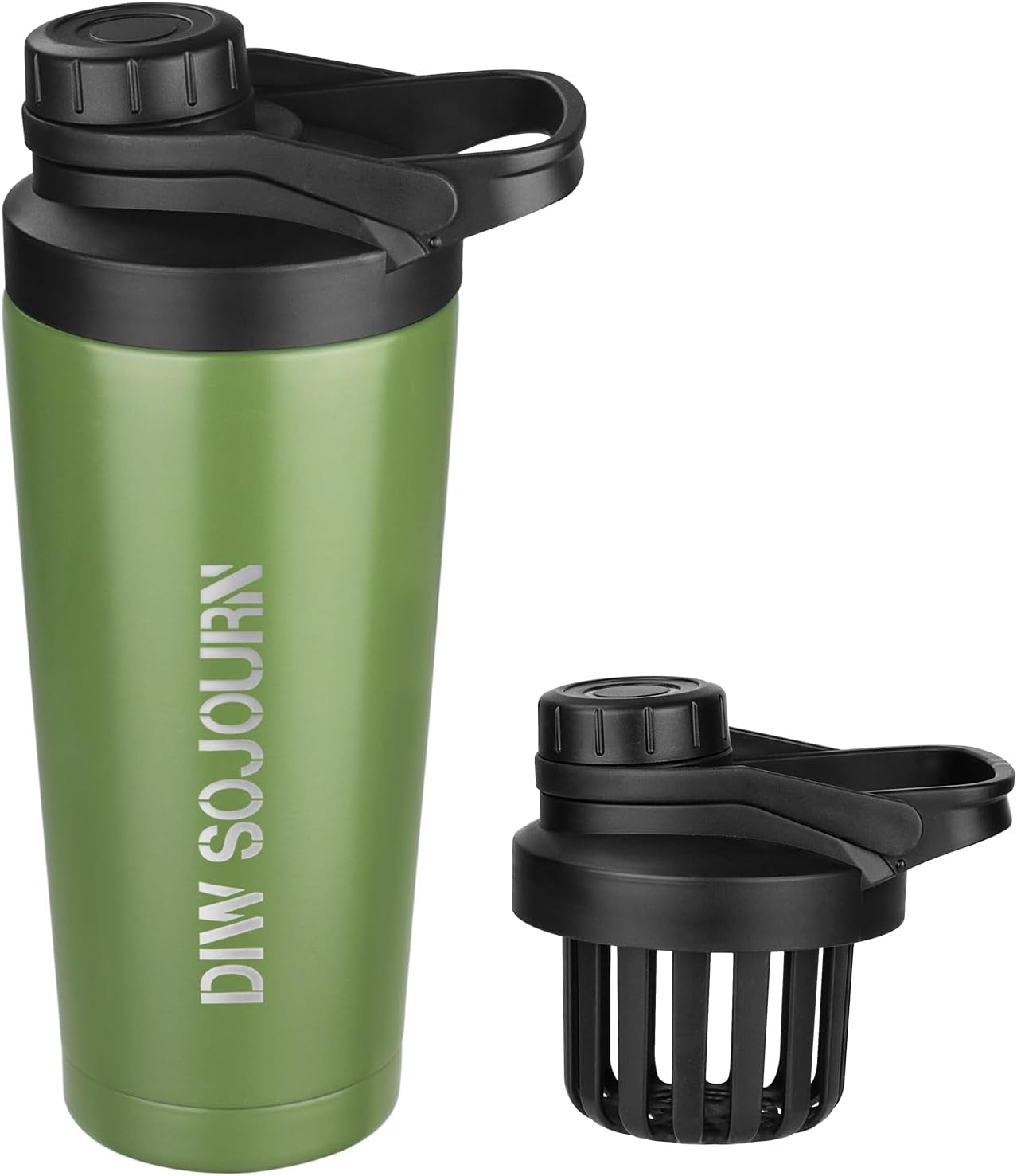 Insulated Stainless Steel Shaker - Noise-Free Design