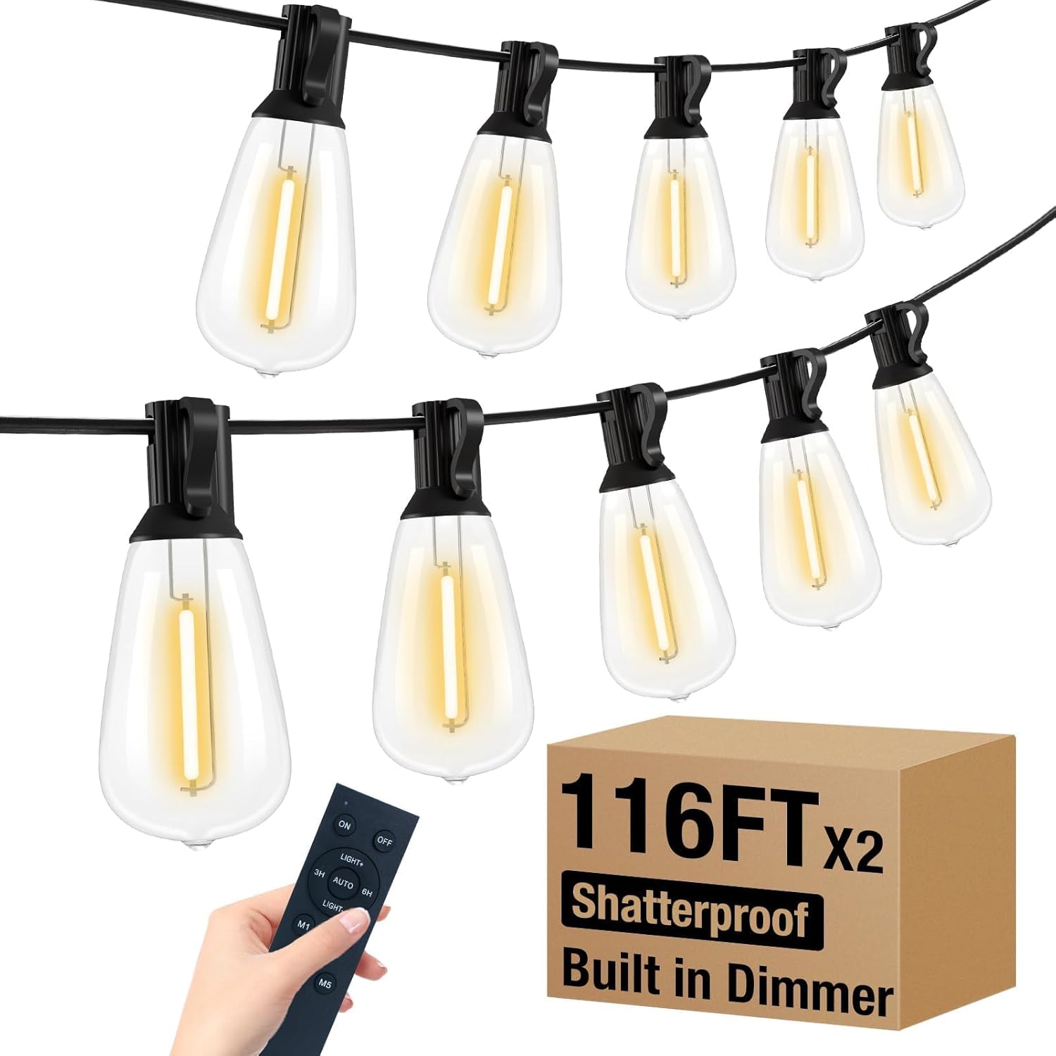 LED Outdoor String Lights with Remote for Perfect Ambiance