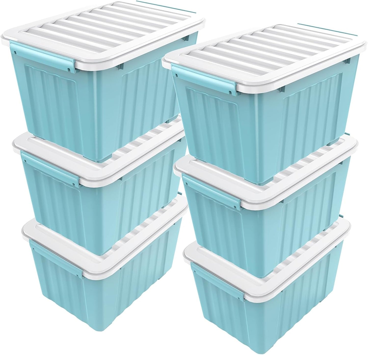 Nazhura 72 Quart Plastic Storage Bins for Organized Living