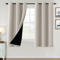 100% Blackout Curtains 63 in Length - Thermal Insulated, 2 Panels