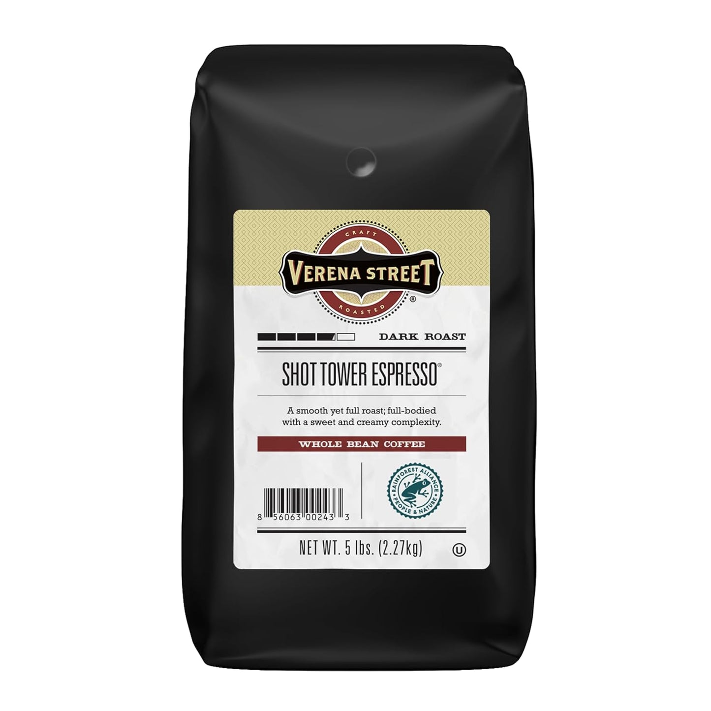 Verena Street Espresso Beans - Rich Dark Roast Coffee Delight