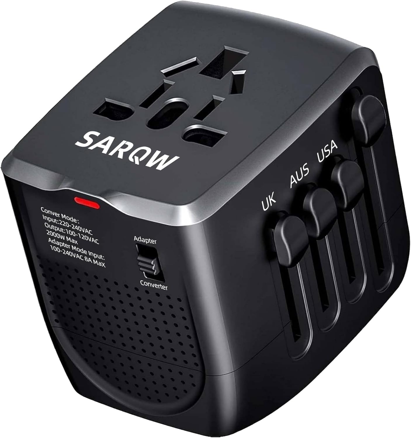 Travel Converter Adapter for 220V to 110V Voltage Conversion