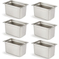 CURTA 6 Pack Anti-Jam Hotel Pans for Food Storage and Serving