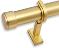 BlastHome Luxury 3.5 ft Curtain Rod 1 1/4 in Large Diameter - Brushed