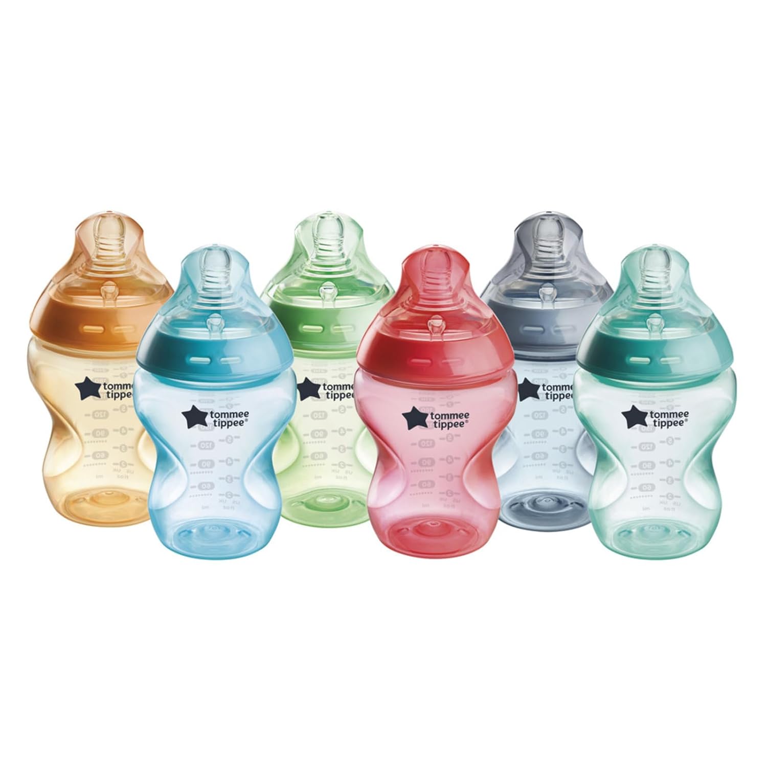 Tommee Tippee Baby Bottles, Fiesta Collection | Anti-Colic Slow Flow Nipple