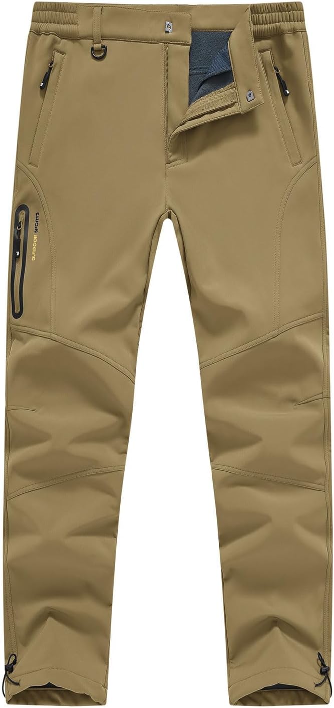 YSENTO Men's Fleece Lined Snow Ski Pants for Winter Adventures