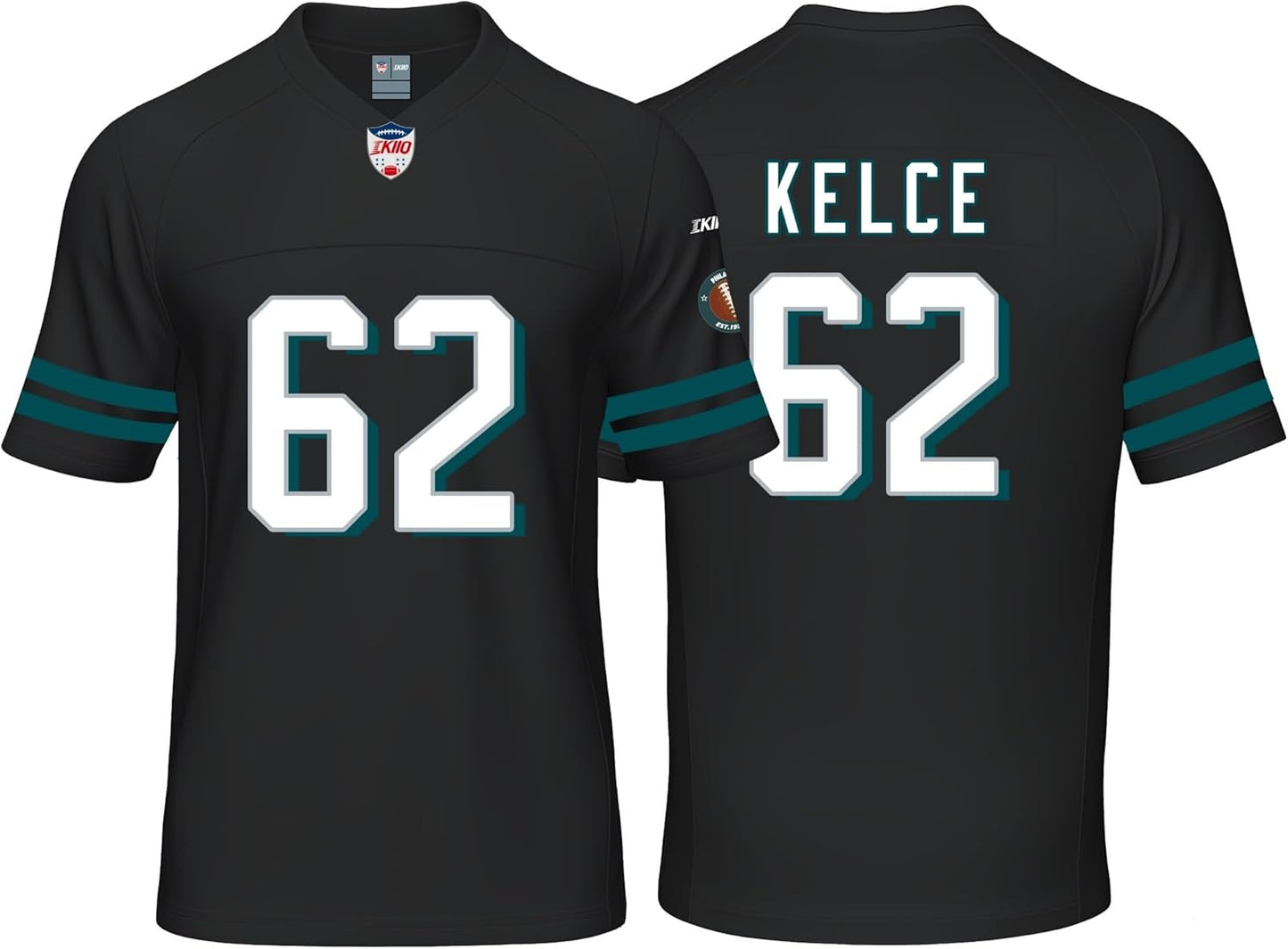 Custom Mens/Youth Football Stitched T-Shirt for Sports Fans