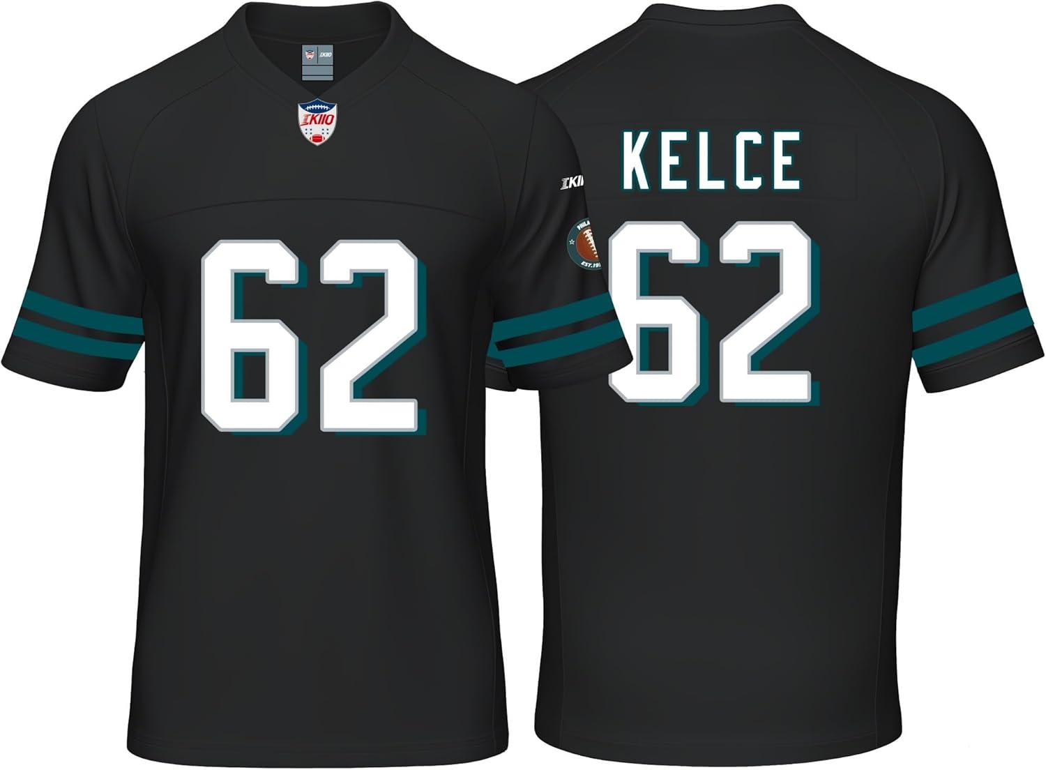 Custom Mens/Youth Football Stitched T-Shirt for Sports Fans