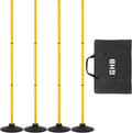 GHB Agility Poles 4 Pack 50in Sports Soccer Training Equipment