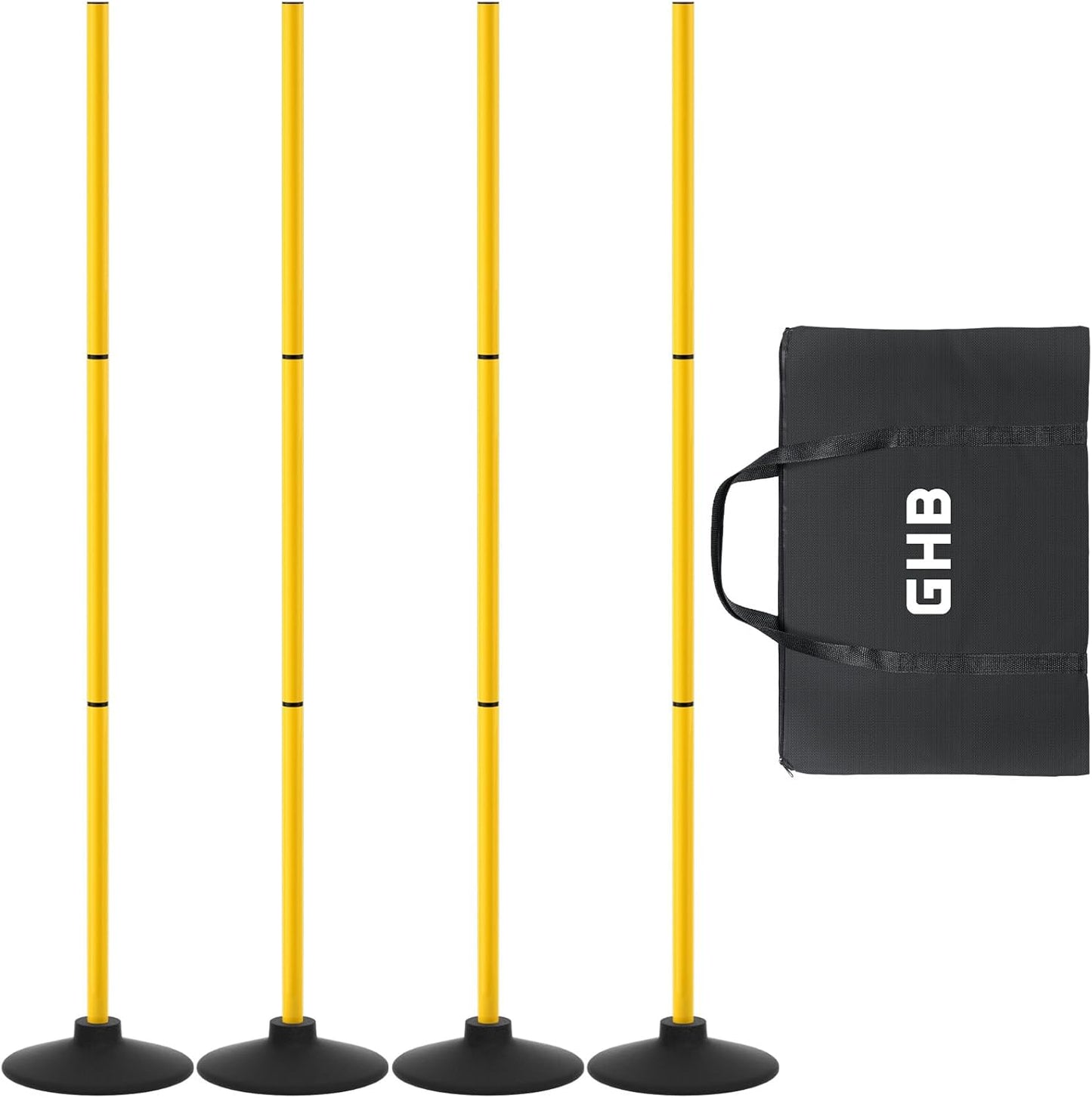 GHB Agility Poles 4 Pack 50in Sports Soccer Training Equipment