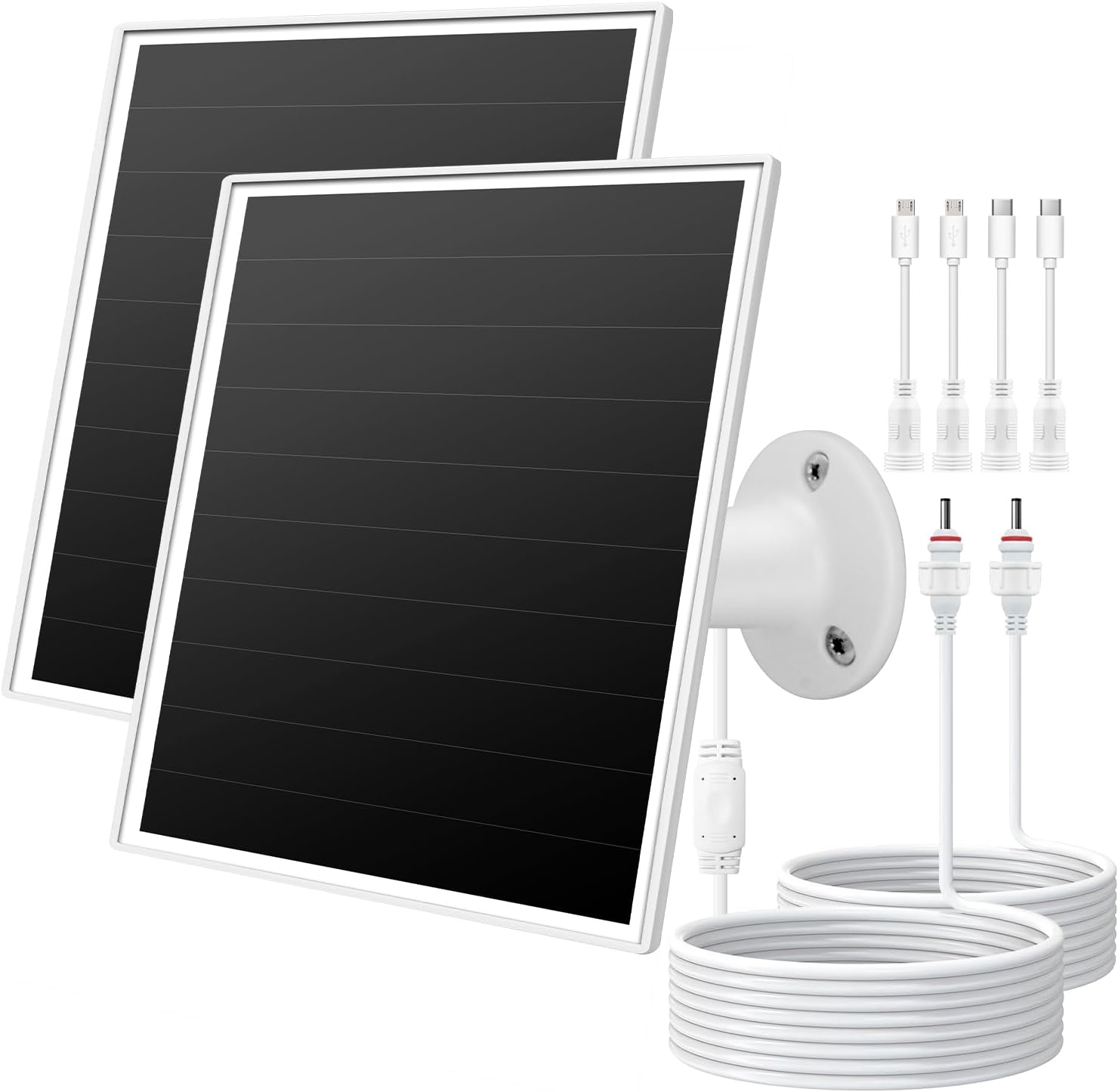 Fast-Charge Solar Panel for Outdoor Cameras, IP65 Waterproof, 9.8ft Cable