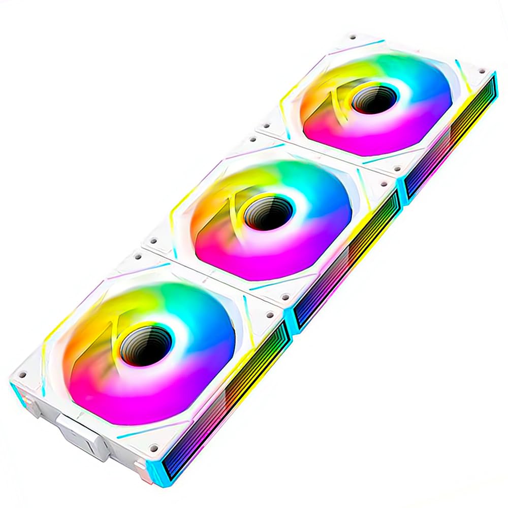 JM-V1 PC Fans 120mm White Edition with Infinity Mirror Design