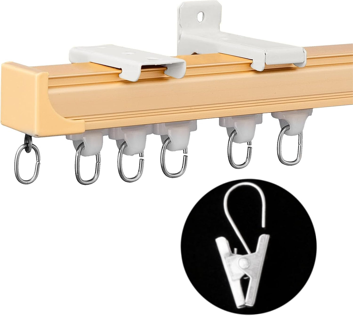 Heavy-Duty Ceiling Curtain Track for Smooth Room Dividers