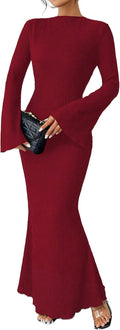 Maxi Dresses for Women 2025: Solid Color Boho Style Dress