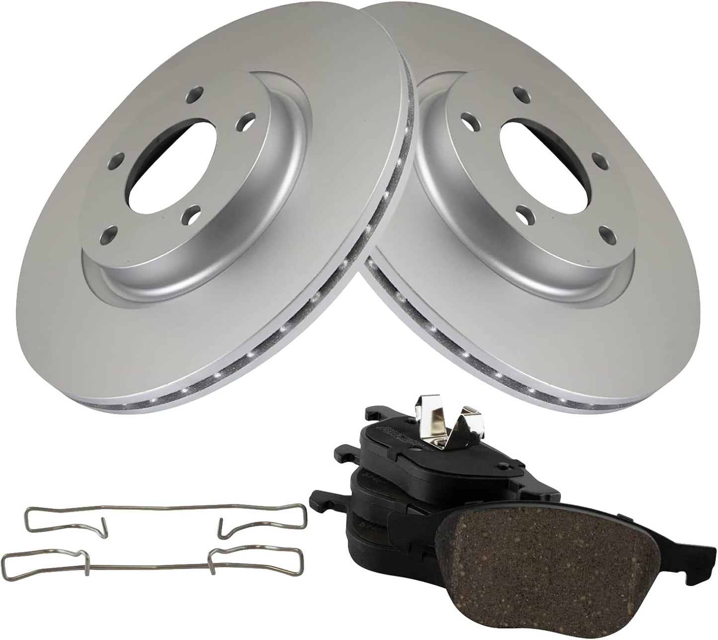 TRQ Front Brake Pad & Rotor Kit for Mazda 3 and 5 Vehicles