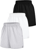 AUTOMET Womens Sweat Shorts High Waist Casual Drawstring - Comfortable