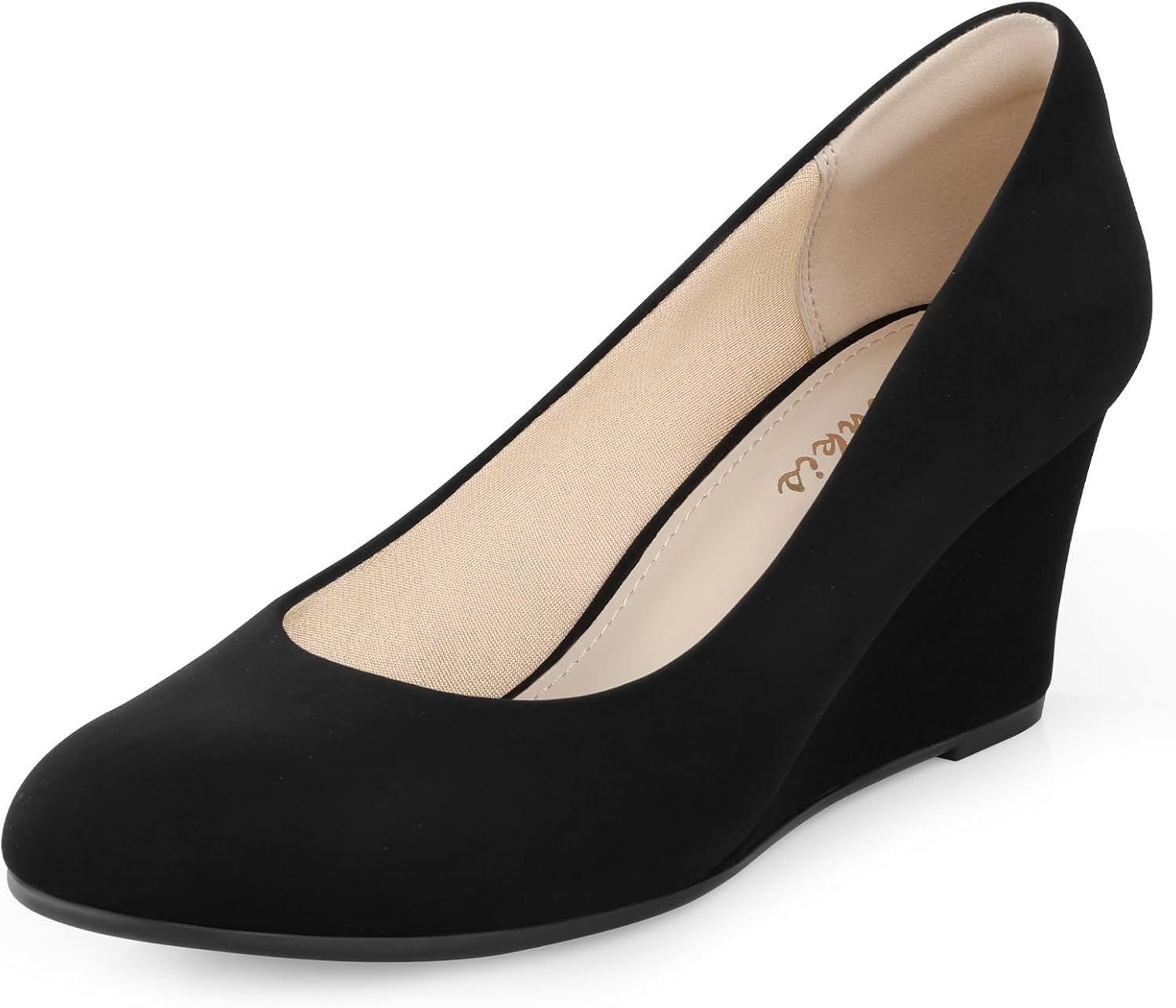 Ankis Closed Toe Wedges for Women - Comfortable 2.5Inch Heels